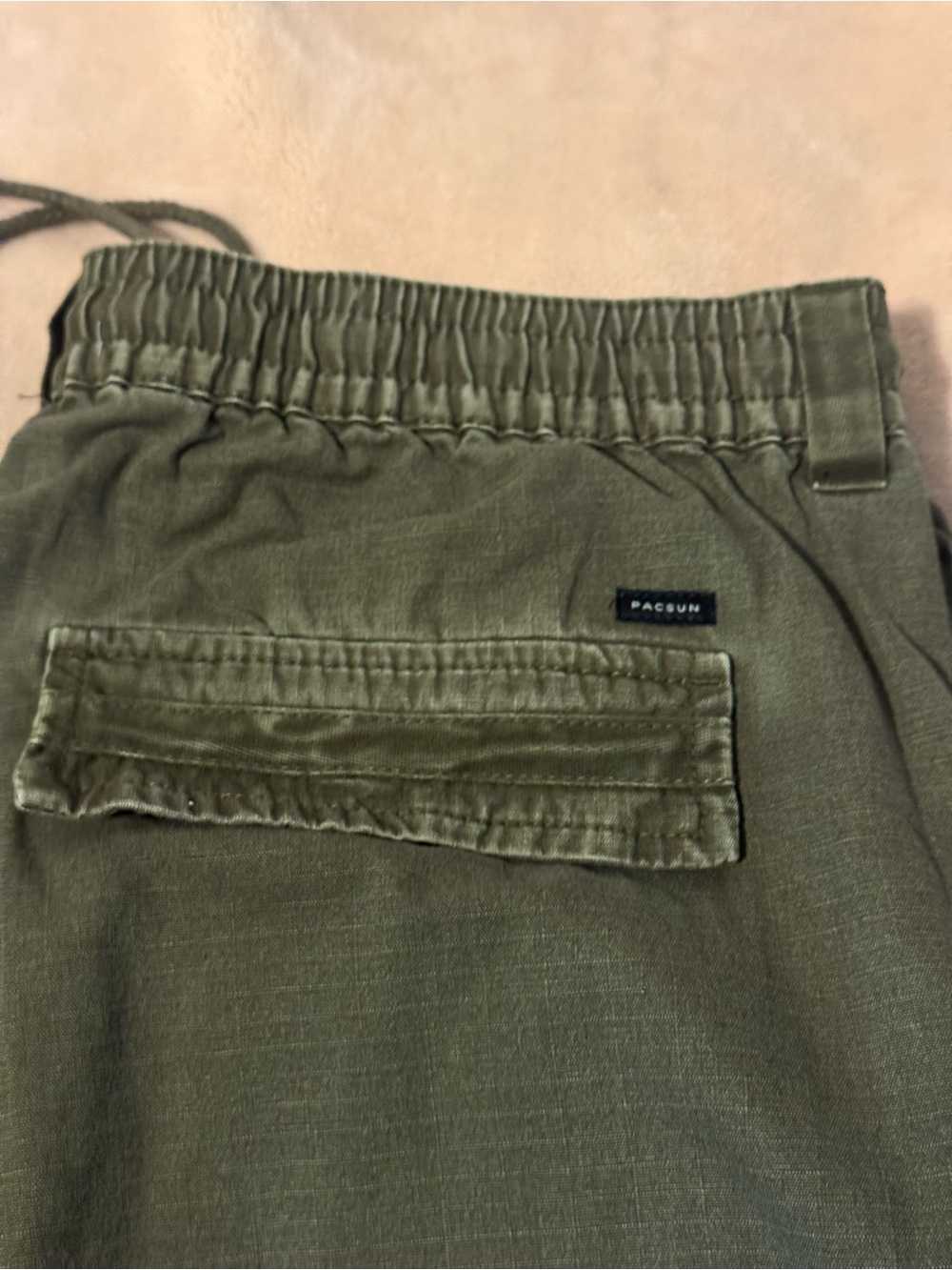 PacSun Olive Green Men’s Cargo Pants with Flap Pocket